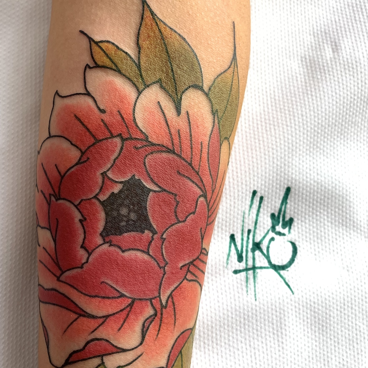 tatouage pivoine rose japonais